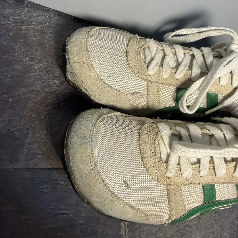VTG ASICS Onitsuka Tiger Shoes Men's SZ 10 Green White Casual Sneakers RETRO